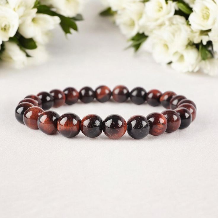 Natural Red Tiger Eye Bracelet