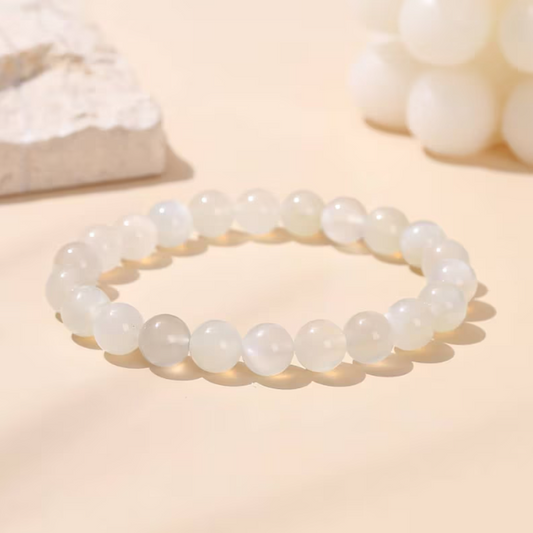 Natural White Moonstone Bracelet