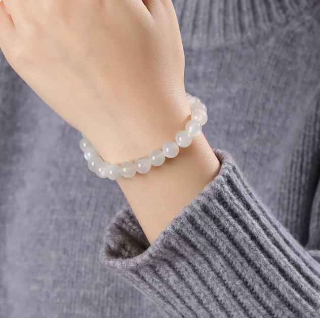 Natural White Moonstone Bracelet